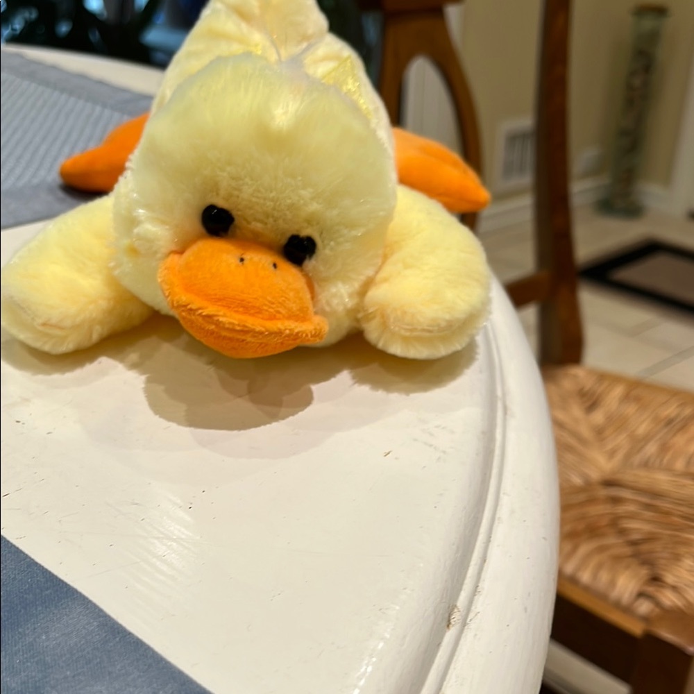 Yellow and Orange Plush Duck Toy
